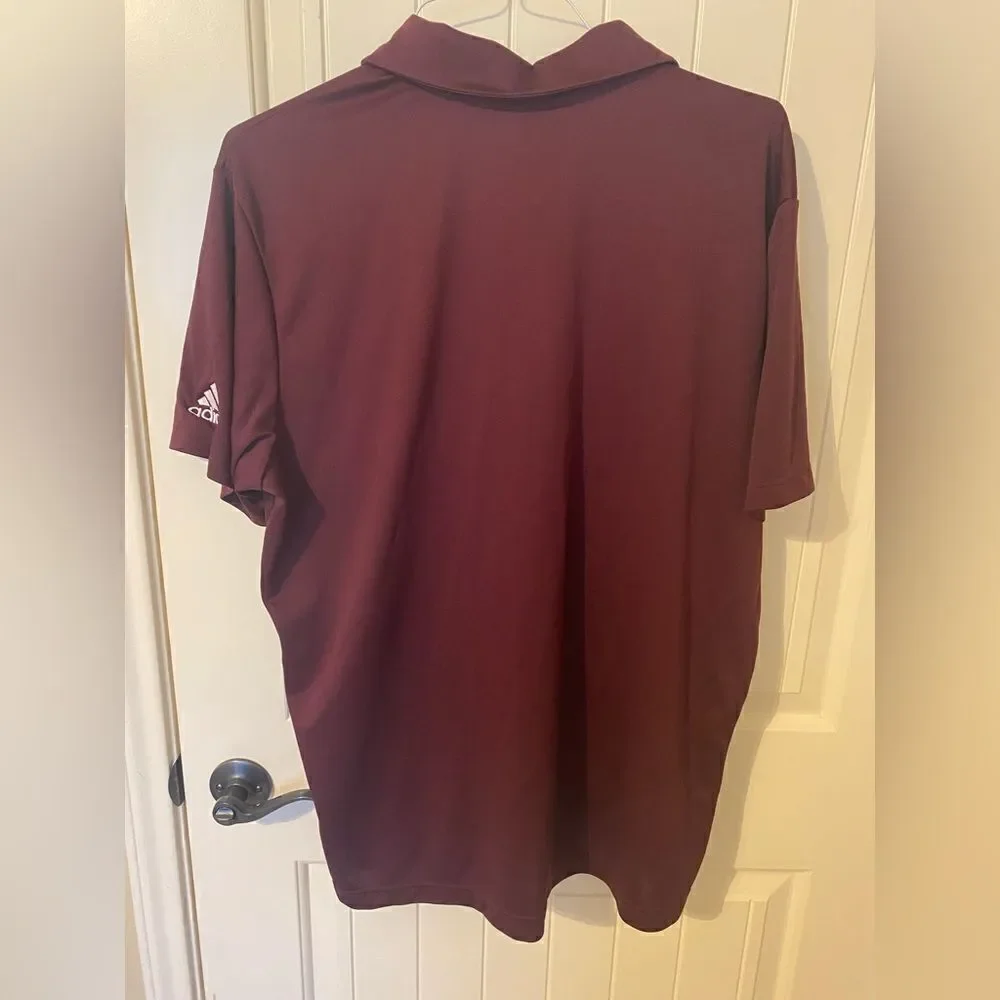 Men’s Adidas Maroon A&M Polo Shirt - Size XXL